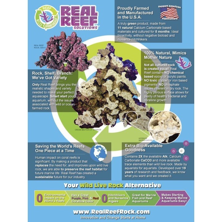 Mini Reef Rock (20 lb) Box - Mini Size - Real Reef