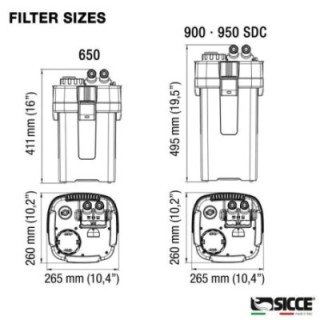 Mega Filtra 950 SDC Canister Filter - Sicce